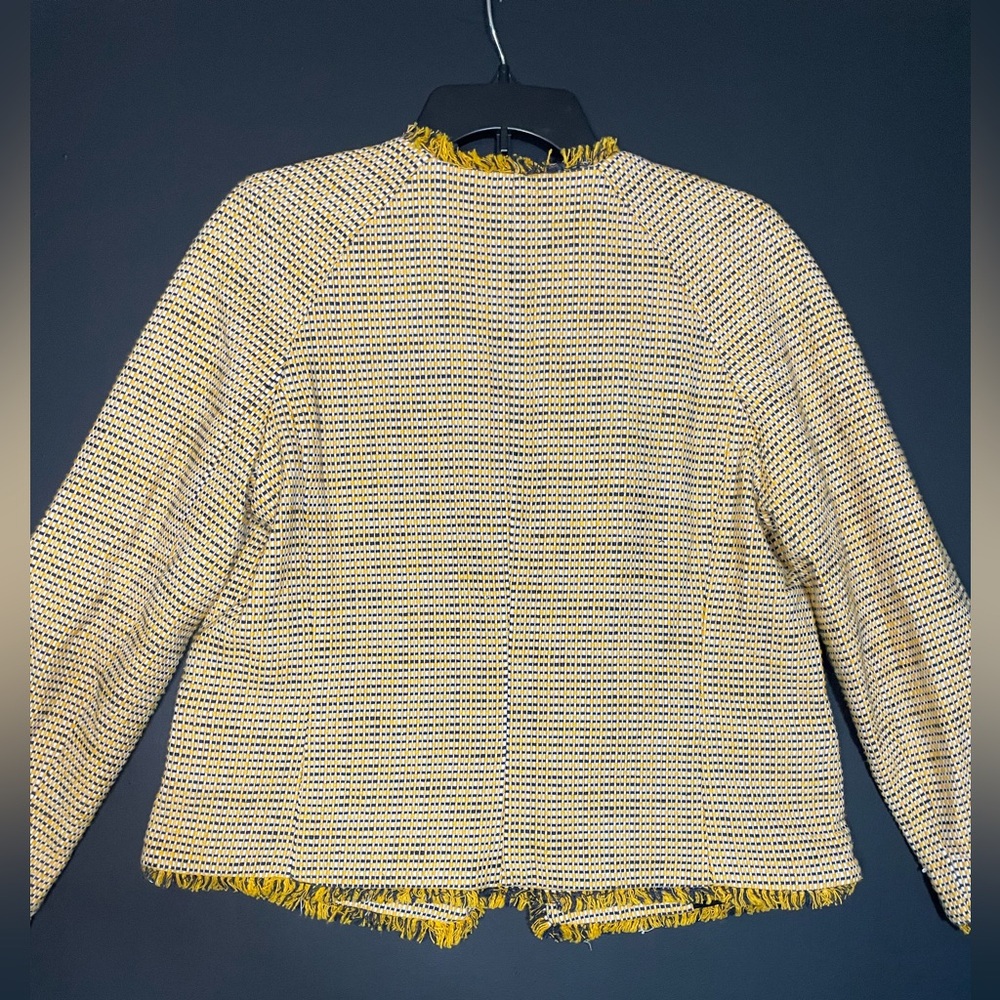 Ann Taylor Yellow and White Tweed Blazer - Picture 9 of 9